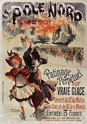 Le Pôle Nord, 18, rue de Clichy. Patinage perpétuel sur vraie glace (1895)