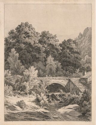 Le pont aux roches a Senlisse (The rock-bridge at Senlisse) (1867)