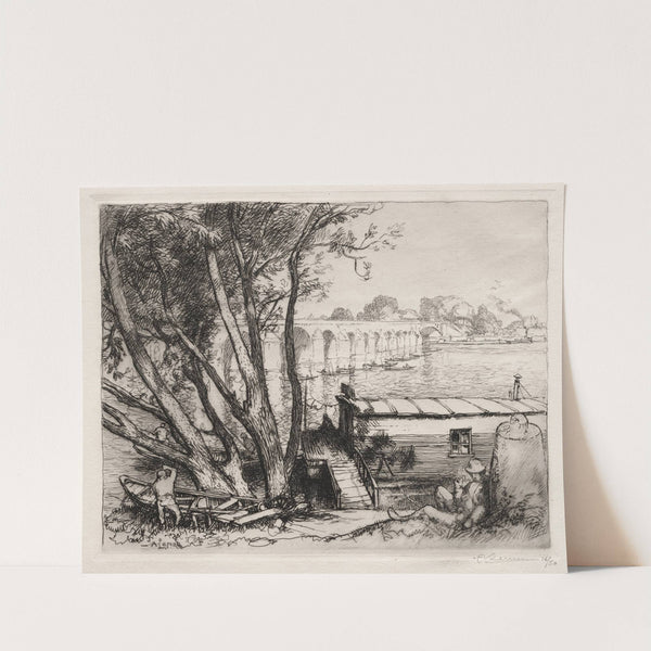 Le Pont de Poissy (1917) by Auguste Louis Lepère