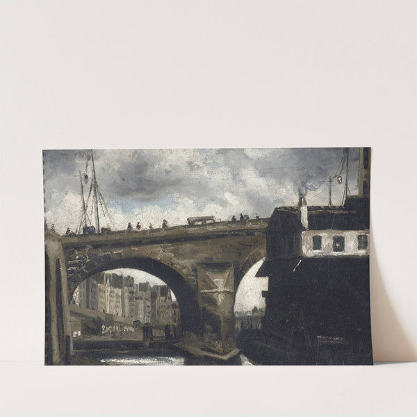 Le pont et la pompe Notre-Dame by Louis-Godefroy Jadin