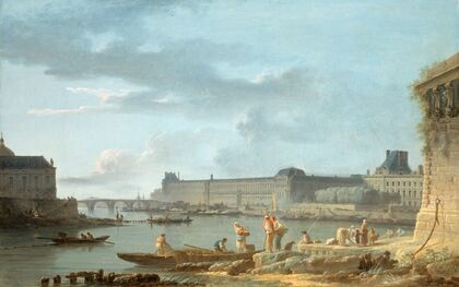 Le Pont Royal et le Louvre, vus du terre-plein du Pont-Neuf — size preview