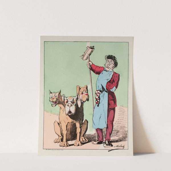 Le portier antique et le Cerbère moderne by Moloch (Alphonse Hector Colomb)