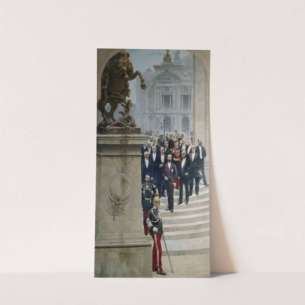 Le Président Sadi Carnot entouré de personnalités de la IIIème République, devant l’Opéra (1889) by Alfred Stevens