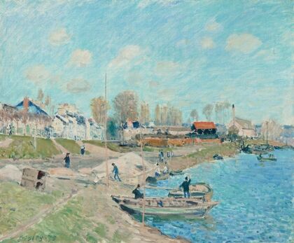 Le quai à sable, environs de Port-Marly (1875)