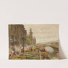 Le quai aux fleurs et la tour de l&#039;horlage by Marie-François Firmin-Girard