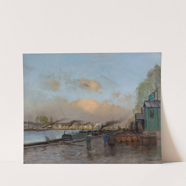 Le Quai De Bercy by Emile Cagniart