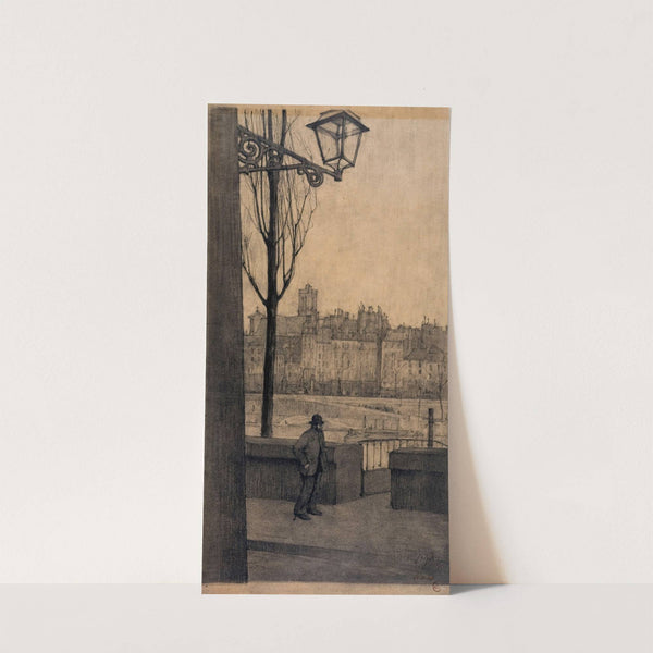 Le quai de l’hôtel de ville pris du quai Bourbon. (1897) by Eugène Béjot