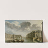 Le Quai des Ormes (actuel quai de l’Hôtel de Ville), le pont Marie et l’île Saint-Louis (1757) by Nicolas Jean-Baptiste Raguenet
