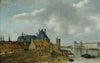 Le quartier du Petit Nesle avec l’HÃ´tel de Nevers, la tour de Nesle, la Grande Galerie du Louvre et le pont Royal (en bois), vus du Pont-Neuf.
