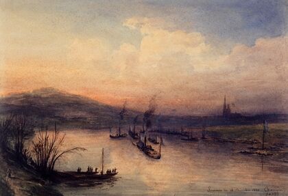 Le retour des cendres de Napoléon Ier, 1840, la Seine près de Saint-Denis