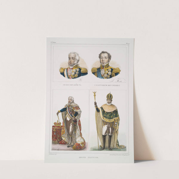 Le roi Don João VI; L&#8217;Empereur Don Pedro I-er; Grand costume (1834 - 1839) by Jean Baptiste Debret