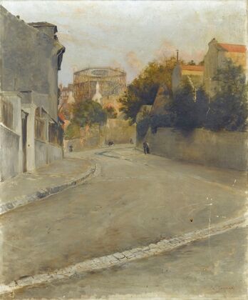 Le SacrÃ©-CÅur en construction, vu de l’abreuvoir de Montmartre, vers 1895