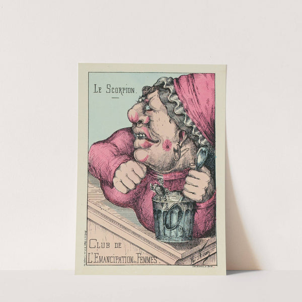 Le Scorpion Club de l’Emancipation des Femmes. Avoir un Scorpion dans sa boîte au (1871) by H. Nérac
