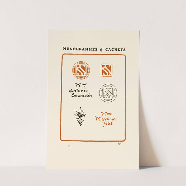 Le second livre des monogrammes, marques, cachets et es libris Pl.73 by George Auriol