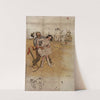 Le Terrassier et la meunière du Moulin de la Galette affiche avant la lettre (1913) by Francisque Poulbot