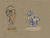 Le Triomphe de Paris – maquette de décor – Illuminations de statues parisiennes (1920s)