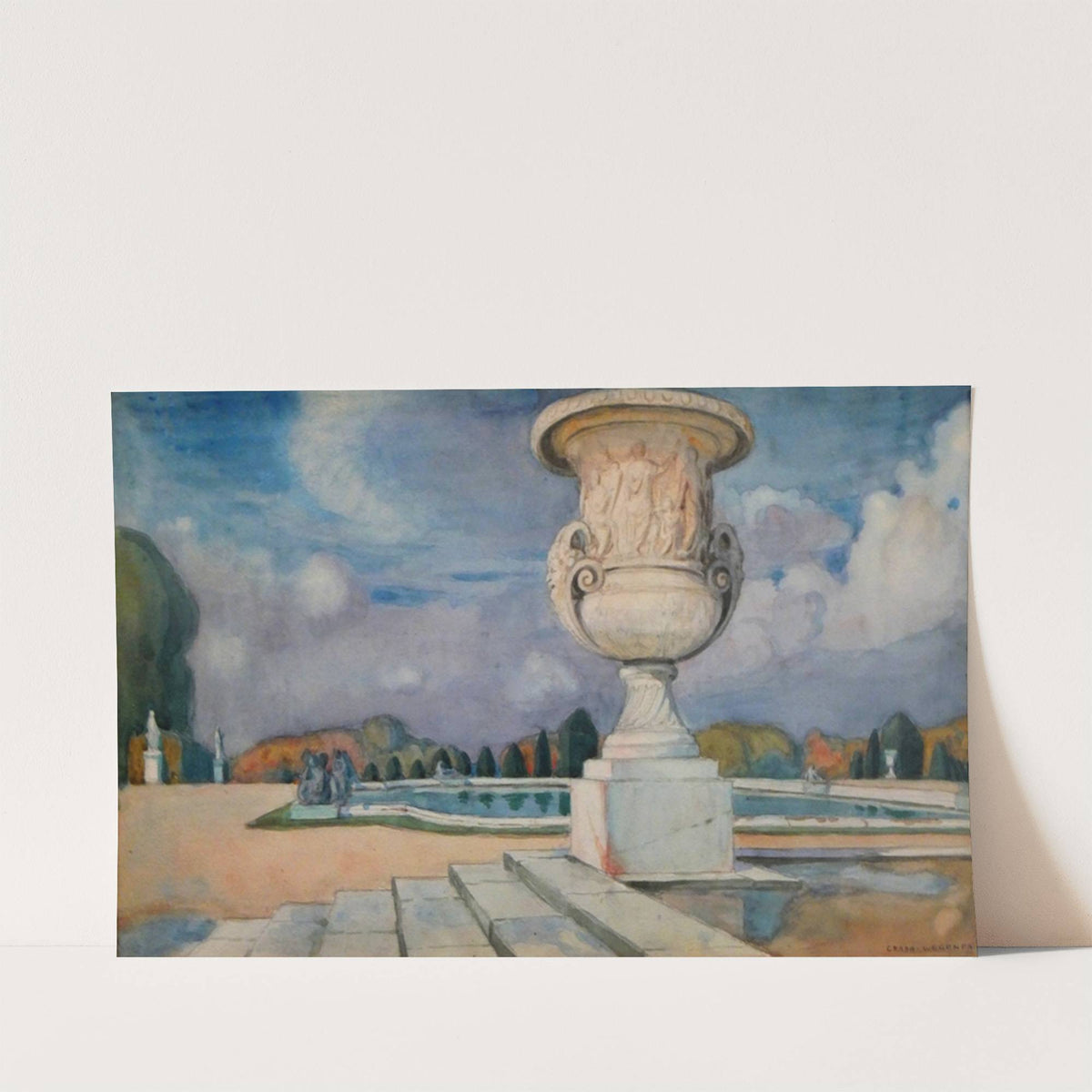 Le Vase de la Paix (Versailles) (1918) by Gerda Wegener
