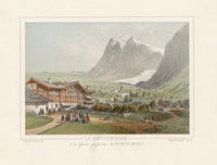 Le Wetterhorn et le glacier supérieur du Grindelwald