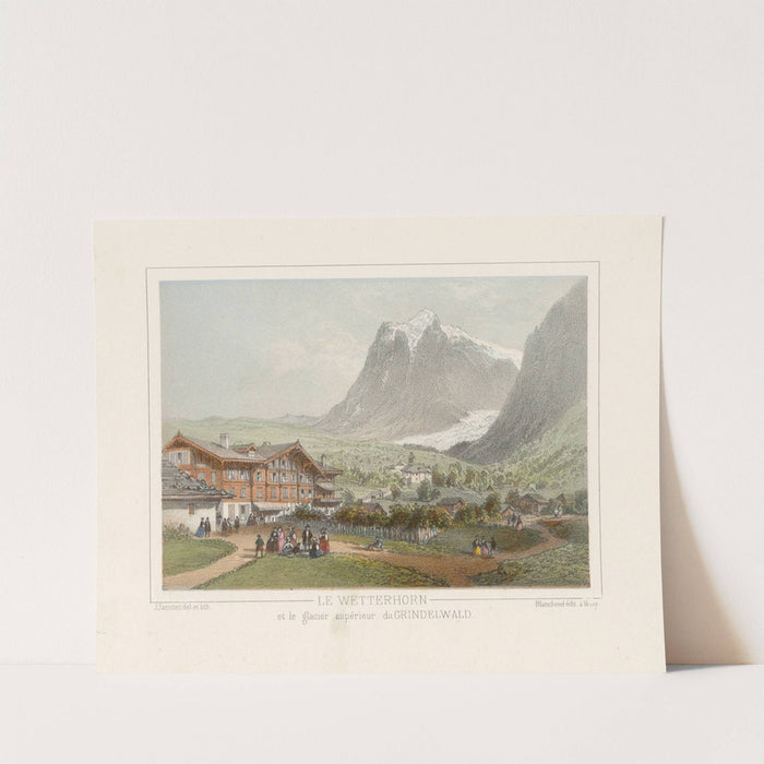 Le Wetterhorn et le glacier supérieur du Grindelwald by Jean Jacottet