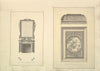 Leaf from Aedes Walpolianae mounted with two drawings; (a); Salon Chimney, Houghton Hall, Norfolk, Elevation; (b); Salon Ceiling, Houghton Hall, Norfolk