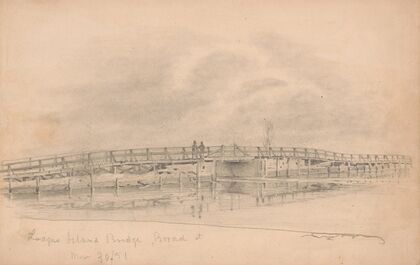 League Island Bridge, Broad St., Mar. 30 (1851)