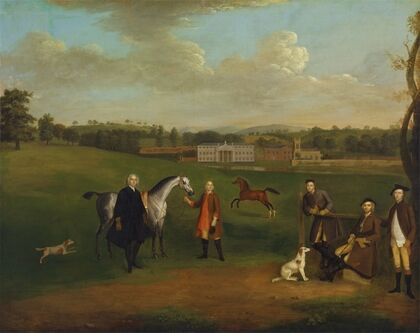 Leak Okeover, Rev. John Allen And Captain Chester At Okeover Hall, Staffordshire (1745 - 1747)