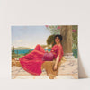 Leaning Against A Column by John William Godward