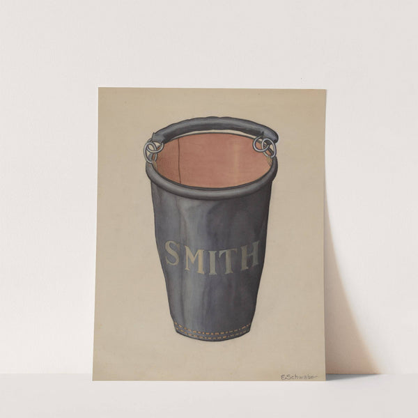 Leather Fire Bucket by Erwin Schwabe