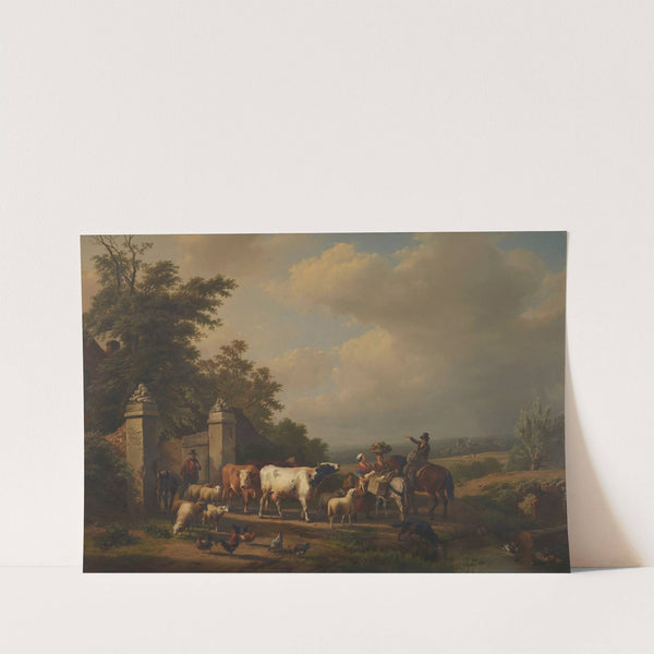 Leaving for the Market (1854) by Eugène Joseph Verboeckhoven