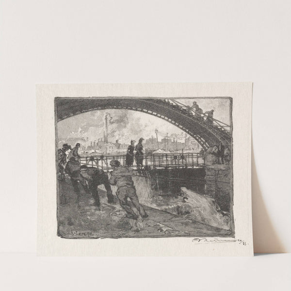 L’Ecluse du Canal St. Martin (1890) by Auguste Louis Lepère