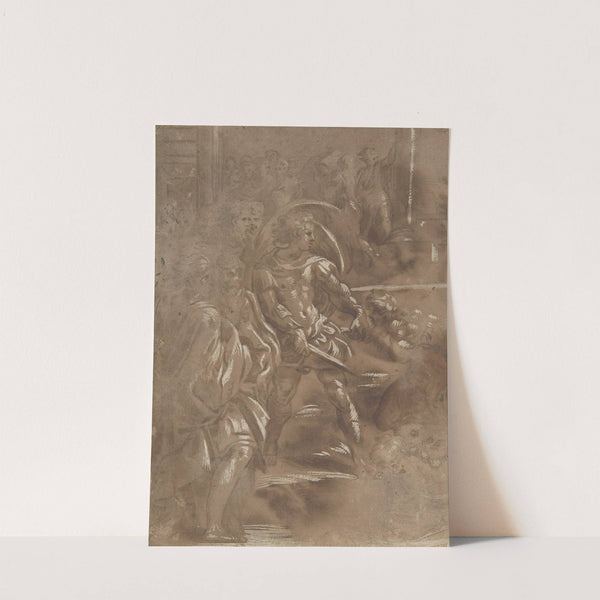 Left Third of a Martyrdom of Saint Peter and Saint Paul. by After Antonio da Trento