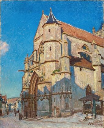 L’Eglise de Moret (le soir)