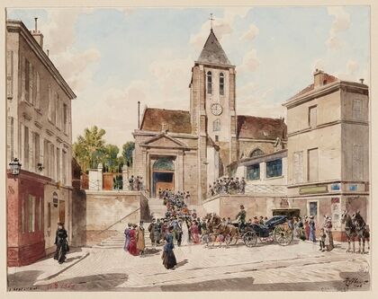 L’église de Saint-Germain de Charonne, 4 place Saint-Blaise et 119, rue de Bagnolet La sortie d’un mariage (1915-1945)