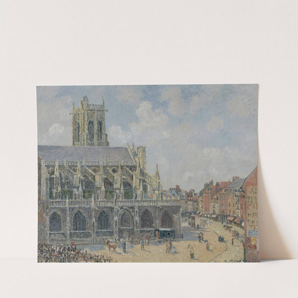 L’église Saint-Jacques À Dieppe, Matin, Soleil (1901) by Camille Pissarro