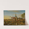 Leiden, a view of Koepoort, seen from the road to Zoeterwoude by Paulus Constantijn la Fargue