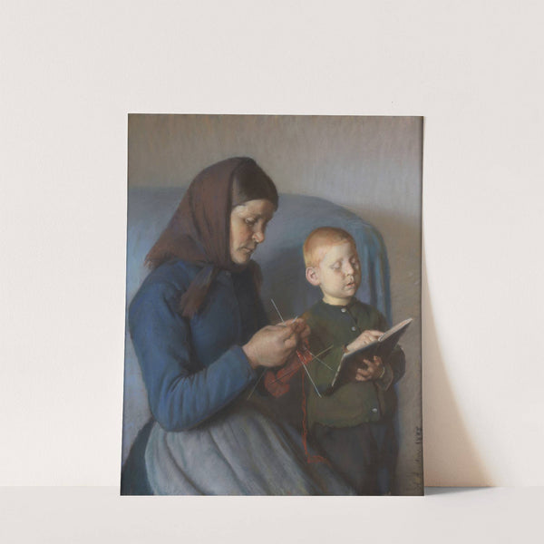 Lektien gennemgåes (1885) by Anna Ancher