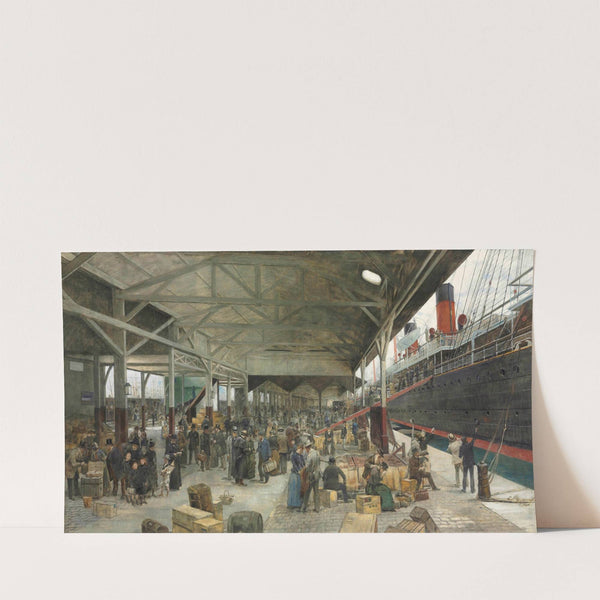 L&#8217;embarquement De La Normandie Au Havre (1889) by Théophile Poilpot