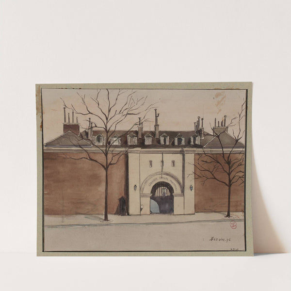 L’entrée de la prison Mazas sur le boulevard Diderot (1896) by F. Séguin