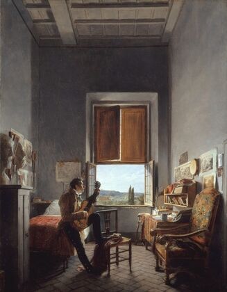 Léon Pallière (1787–1820) in His Room at the Villa Medici, Rome — size preview