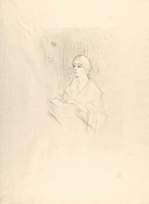 Léonie Yahne in her dressing room, in L’Age Difficile (1895)