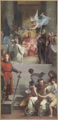 Les ambassadeurs de Haroun al Rashid offrent les clefs du Saint Sépulcre à Charlemagne (1878-1883)