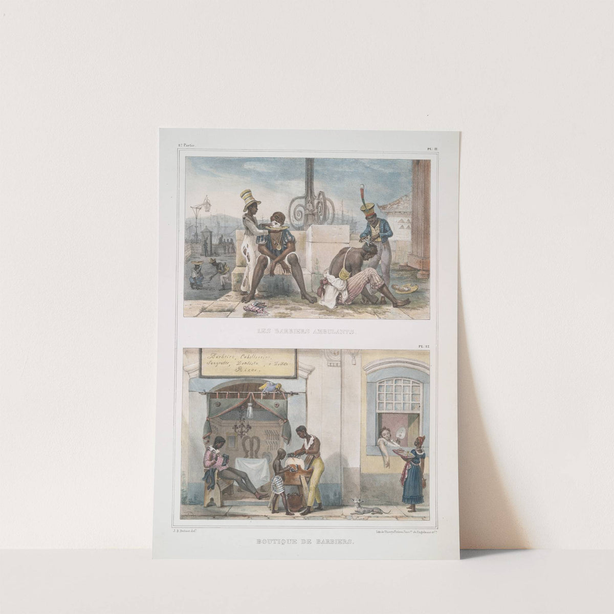 Les barbiers ambulants ; Boutique de barbiers (1834 - 1839) by Jean Baptiste Debret