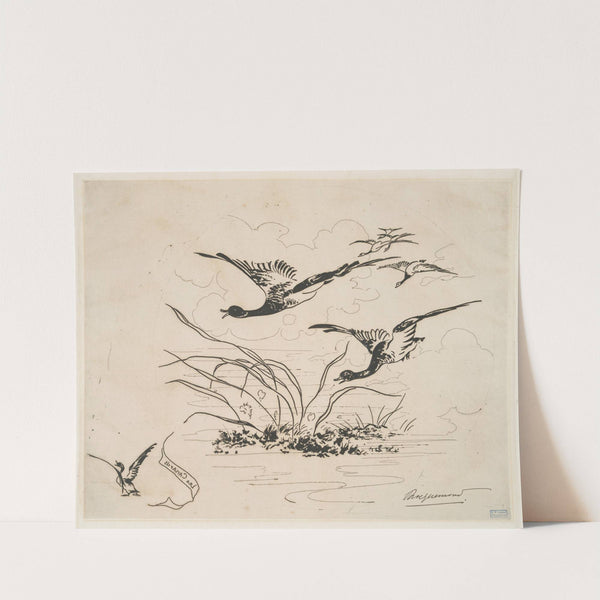 Les canards (1866 - 1878) by Félix Bracquemond