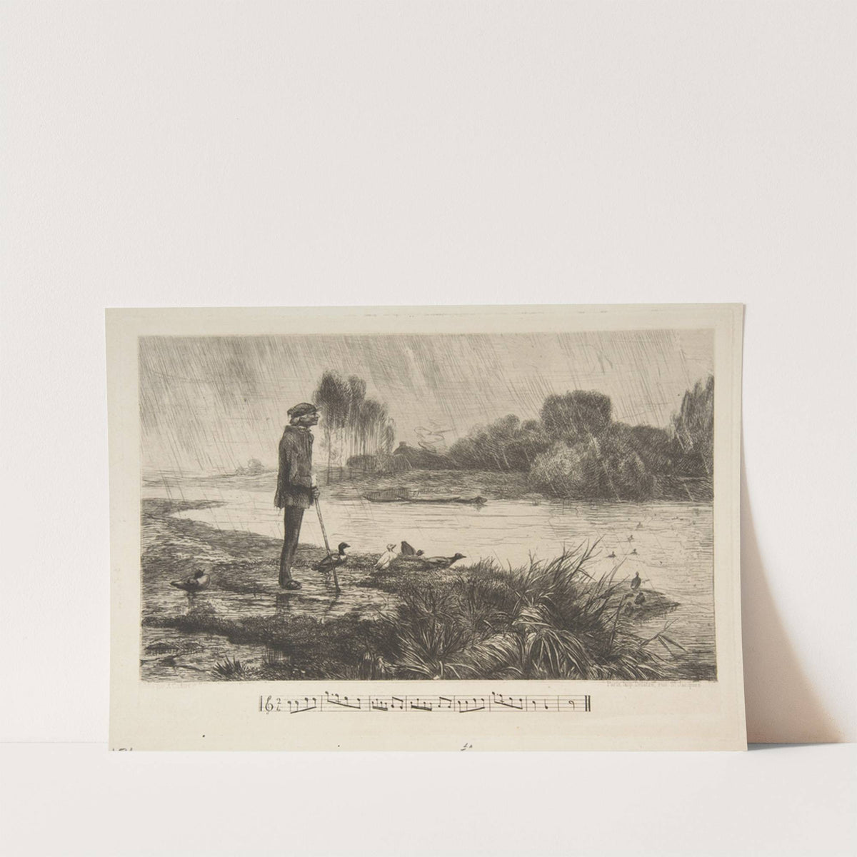 Les Canards l’ont bien passée (1856) by Félix Bracquemond