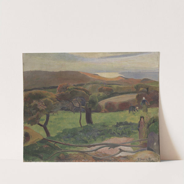 Les Champs au bord de la mer by Paul Gauguin