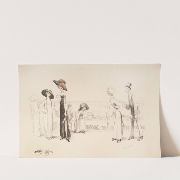 Les courses d’Auteuil ou La Journée des drags (1909) by Jean Veber