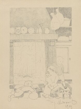 Les enfants pauvres devant l’Ã¢tre