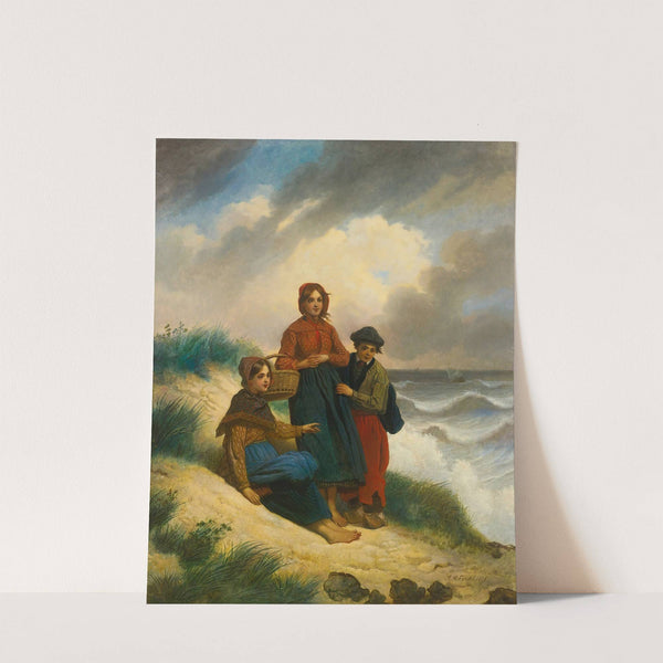 Les Enfants Sur La Plage, Ou L&#039;attente Du Pêcheur by Jacob Joseph Eeckhout