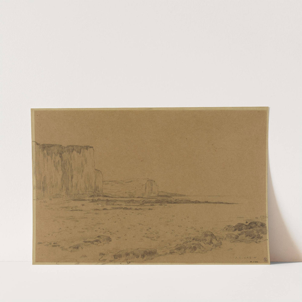 Les falaises à Etretat by Jean Charles Cazin