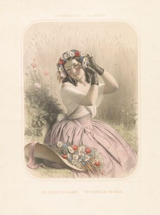 Les femmes révées–ideal beauties. Les fleurs des champs–the flowers of the fields (1851)